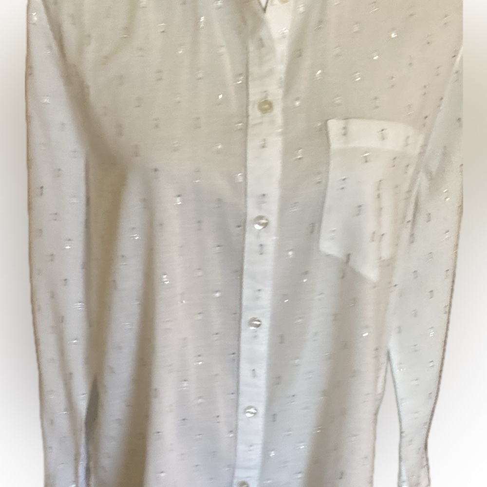GAP sparkle dashes on white XL